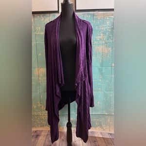 Purple lightweight cardigan.